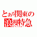 とある関東の浪漫特急（ロマンスカー）