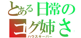 とある日常のコグ姉さん（ハウスキーパー）