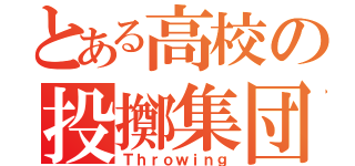 とある高校の投擲集団（Ｔｈｒｏｗｉｎｇ）