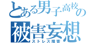 とある男子高校生の被害妄想（ストレス障害）