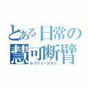 とある日常の慧可断臂（レゾリューション）