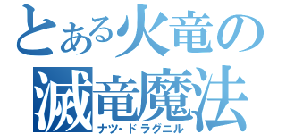 とある火竜の滅竜魔法（ナツ・ドラグニル）