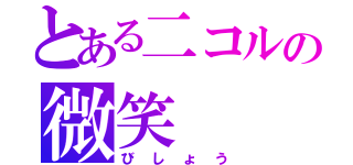 とある二コルの微笑（びしょう）