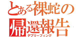 とある裸蛇の帰還報告（デブリーフィング）