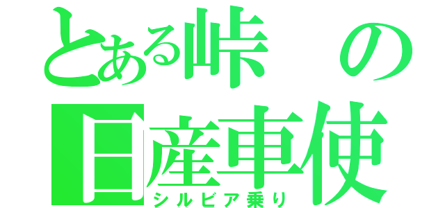 とある峠の日産車使い（シルビア乗り）