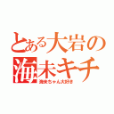 とある大岩の海未キチ（海未ちゃん大好き）