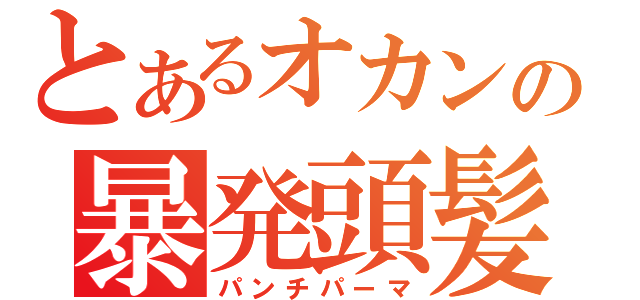 とあるオカンの暴発頭髪（パンチパーマ）