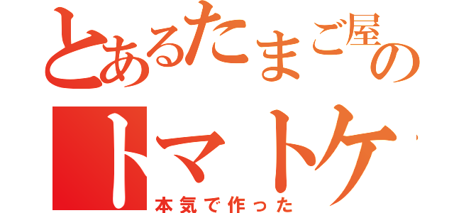 とあるたまご屋のトマトケチャップ（本気で作った）