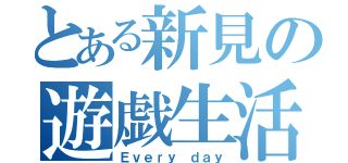 とある新見の遊戯生活（Ｅｖｅｒｙ ｄａｙ）