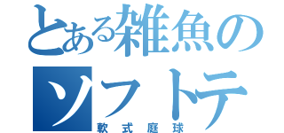 とある雑魚のソフトテニス（軟式庭球）