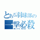 とある羽球部の一撃必殺（待ってろ、県大会）