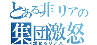 とある非リアの集団激怒（爆ぜろリア充）