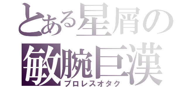 とある星屑の敏腕巨漢（プロレスオタク）