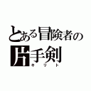 とある冒険者の片手剣（キリト）