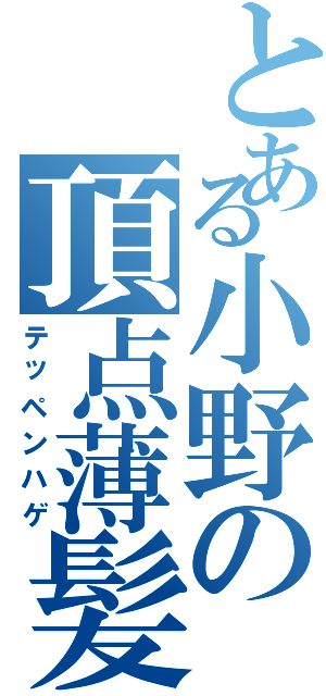 とある小野の頂点薄髪（テッペンハゲ）