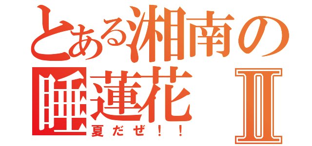 とある湘南の睡蓮花Ⅱ（夏だぜ！！）