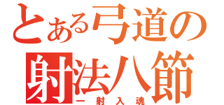 とある弓道の射法八節（一射入魂）