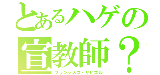 とあるハゲの宣教師？（フランシスコ・ザビエル）