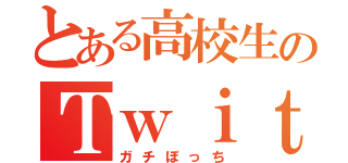 とある高校生のＴｗｉｔｔｅ（ガチぼっち）