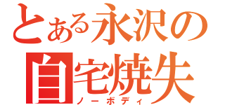 とある永沢の自宅焼失（ノーボディ）