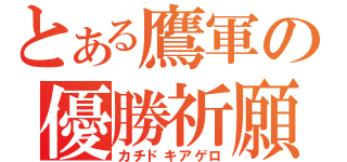 とある鷹軍の優勝祈願（カチドキアゲロ）