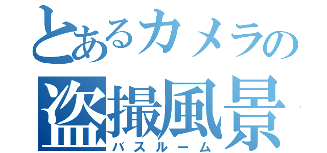 とあるカメラの盗撮風景（バスルーム）