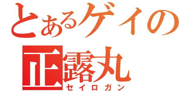 とあるゲイの正露丸（セイロガン）