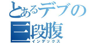 とあるデブの三段腹（インデックス）