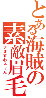 とある海賊の素敵眉毛（ナミすわぁ～ん）