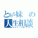 とある妹の人生相談（エロゲー三昧）