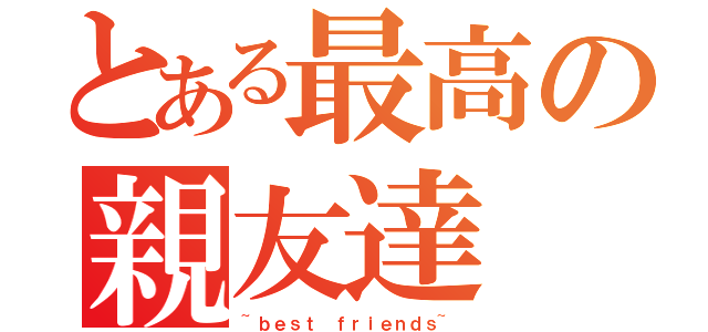 とある最高の親友達（~ｂｅｓｔ ｆｒｉｅｎｄｓ~）