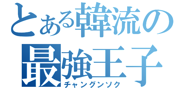 とある韓流の最強王子（チャングンソク）