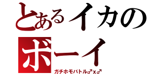 とあるイカのボーイ（ガチホモバトル♂ｘ♂）