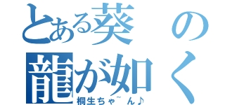 とある葵の龍が如く（桐生ちゃ~ん♪）