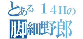 とある１４Ｈの脚細野郎（）