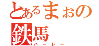 とあるまぉの鉄馬（ハーレー）