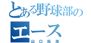 とある野球部のエース（山口拓海）