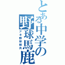 とある中学の野球馬鹿（アホ野球部共）