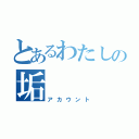 とあるわたしの垢（アカウント）