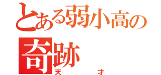 とある弱小高の奇跡（天才）