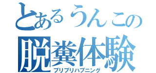 とあるうんこの脱糞体験談（ブリブリハプニング）