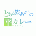 とある族あがりの平カレー（平平平平⊿）