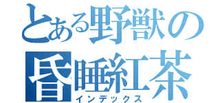 とある野獣の昏睡紅茶（インデックス）
