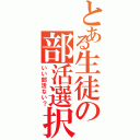 とある生徒の部活選択Ⅱ（いい部活ない？）