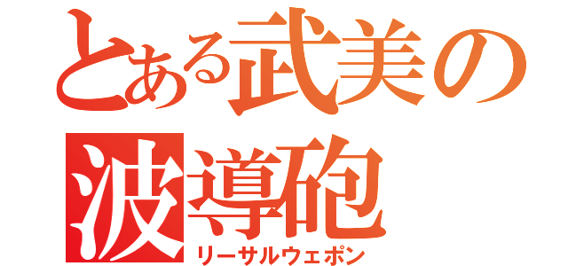 とある武美の波導砲（リーサルウェポン）