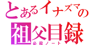 とあるイナズマイレブンの祖父目録（必殺ノート）