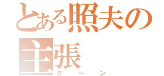 とある照夫の主張（ターン）