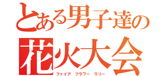 とある男子達の花火大会（ファイア フラワー ラリー）