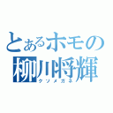 とあるホモの柳川将輝（クソメガネ）