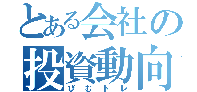 とある会社の投資動向（ぴむトレ）